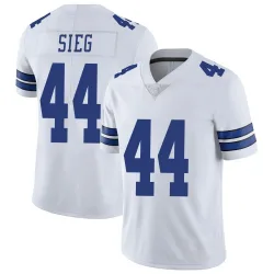 Men's Trent Sieg Dallas Cowboys No.44 Limited Vapor Untouchable Jersey - White