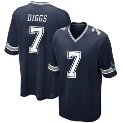 Men's Trevon Diggs Dallas Cowboys No.7 Game Team Color Jersey - Navy