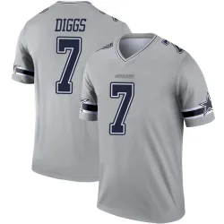 Men's Trevon Diggs Dallas Cowboys No.7 Legend Inverted Jersey - Gray