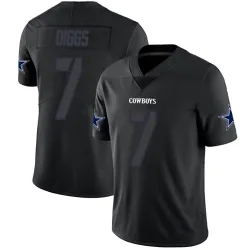Men's Trevon Diggs Dallas Cowboys No.7 Limited Jersey - Black Impact