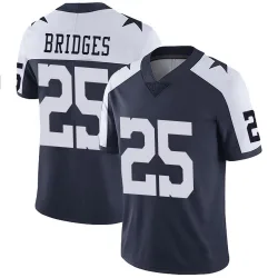 Men's Trikweze Bridges Dallas Cowboys No.25 Limited Alternate Vapor Untouchable Jersey - Navy