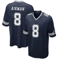 Men's Troy Aikman Dallas Cowboys No.8 Game Team Color Jersey - Navy