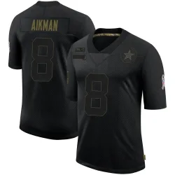 Men's Troy Aikman Dallas Cowboys No.8 Limited 2020 Salute To Service Jersey - Black