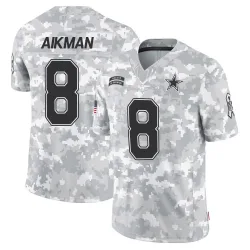 Men's Troy Aikman Dallas Cowboys No.8 Limited 2024 Salute to Service Jersey - Arctic Camo