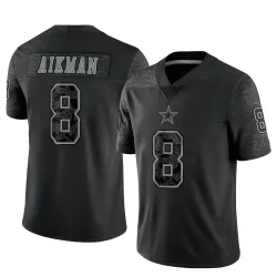 Men's Troy Aikman Dallas Cowboys No.8 Limited Reflective Jersey - Black