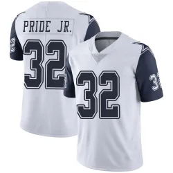 Men's Troy Pride Jr. Dallas Cowboys No.32 Limited Color Rush Vapor Untouchable Jersey - White