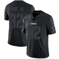 Men's Troy Pride Jr. Dallas Cowboys No.32 Limited Jersey - Black Impact