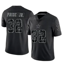 Men's Troy Pride Jr. Dallas Cowboys No.32 Limited Reflective Jersey - Black