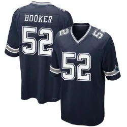 Men's Tyler Booker Dallas Cowboys No.52 Game Team Color Jersey - Navy