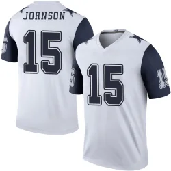 Men's Tyler Johnson Dallas Cowboys No.15 Legend Color Rush Jersey - White