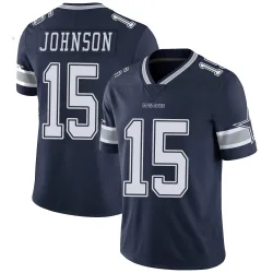 Men's Tyler Johnson Dallas Cowboys No.15 Limited Team Color Vapor Untouchable Jersey - Navy