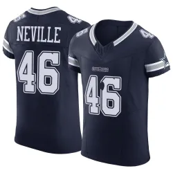 Men's Tyler Neville Dallas Cowboys No.46 Elite Vapor F.U.S.E. Jersey - Navy