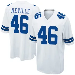 Men's Tyler Neville Dallas Cowboys No.46 Game Jersey - White