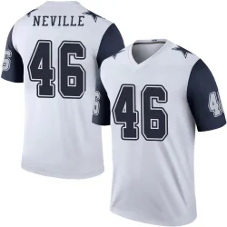 Men's Tyler Neville Dallas Cowboys No.46 Legend Color Rush Jersey - White