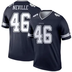 Men's Tyler Neville Dallas Cowboys No.46 Legend Jersey - Navy