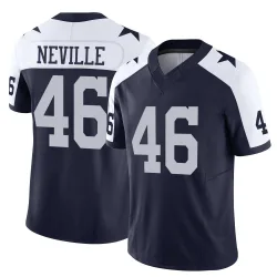 Men's Tyler Neville Dallas Cowboys No.46 Limited Alternate Vapor F.U.S.E. Jersey - Navy