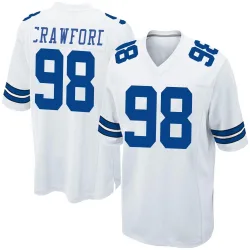 Men's Tyrone Crawford Dallas Cowboys No.98 Game Jersey - White