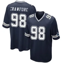 Men's Tyrone Crawford Dallas Cowboys No.98 Game Team Color Jersey - Navy