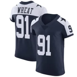 Men's Tyrus Wheat Dallas Cowboys No.91 Elite Alternate Vapor Untouchable Jersey - Navy