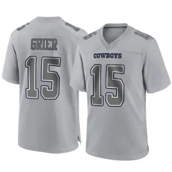 Men's Will Grier Dallas Cowboys No.15 Game Atmosphere Fashion Jersey - Gray