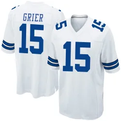 Men's Will Grier Dallas Cowboys No.15 Game Jersey - White
