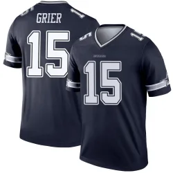 Men's Will Grier Dallas Cowboys No.15 Legend Jersey - Navy