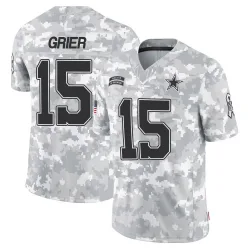 Men's Will Grier Dallas Cowboys No.15 Limited 2024 Salute to Service Jersey - Arctic Camo