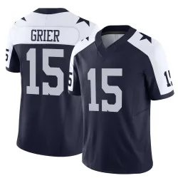 Men's Will Grier Dallas Cowboys No.15 Limited Alternate Vapor F.U.S.E. Jersey - Navy