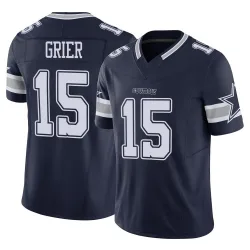 Men's Will Grier Dallas Cowboys No.15 Limited Vapor F.U.S.E. Jersey - Navy
