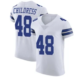 Men's Zion Childress Dallas Cowboys No.48 Elite Vapor Untouchable Jersey - White