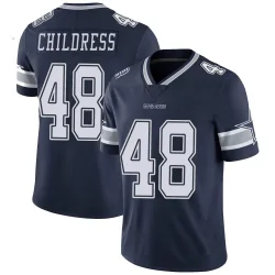 Men's Zion Childress Dallas Cowboys No.48 Limited Team Color Vapor Untouchable Jersey - Navy