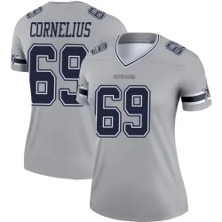 Women's Ajani Cornelius Dallas Cowboys No.69 Legend Inverted Jersey - Gray