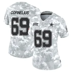 Women's Ajani Cornelius Dallas Cowboys No.69 Limited 2024 Salute to Service Jersey - Arctic Camo