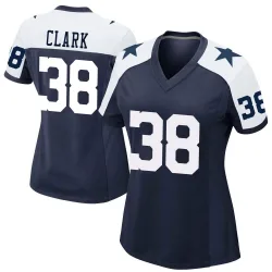 Women's Alijah Clark Dallas Cowboys No.38 Game Alternate Jersey - Navy