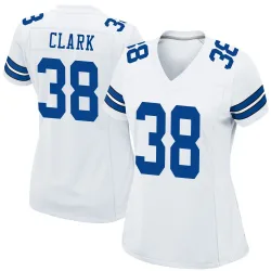 Women's Alijah Clark Dallas Cowboys No.38 Game Jersey - White