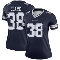 Women's Alijah Clark Dallas Cowboys No.38 Legend Jersey - Navy