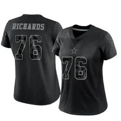 Women's Asim Richards Dallas Cowboys No.76 Limited Reflective Jersey - Black
