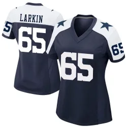 Women's Austin Larkin Dallas Cowboys No.65 Game Alternate Jersey - Navy