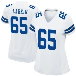 Women's Austin Larkin Dallas Cowboys No.65 Game Jersey - White
