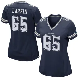 Women's Austin Larkin Dallas Cowboys No.65 Game Team Color Jersey - Navy