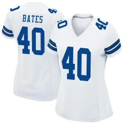 Women's Bill Bates Dallas Cowboys No.40 Game Jersey - White