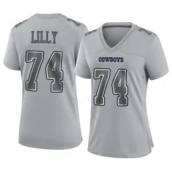 Women's Bob Lilly Dallas Cowboys No.74 Game Atmosphere Fashion Jersey - Gray