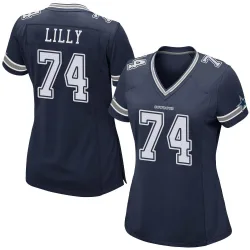 Women's Bob Lilly Dallas Cowboys No.74 Game Team Color Jersey - Navy