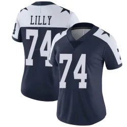 Women's Bob Lilly Dallas Cowboys No.74 Limited Alternate Vapor Untouchable Jersey - Navy