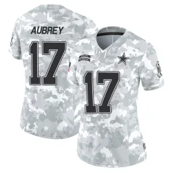 Women's Brandon Aubrey Dallas Cowboys No.17 Limited 2024 Salute to Service Jersey - Arctic Camo
