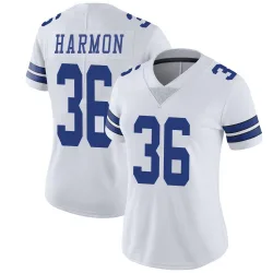 Women's Bruce Harmon Dallas Cowboys No.36 Limited Vapor Untouchable Jersey - White