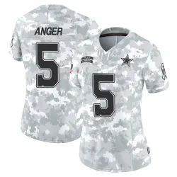Women's Bryan Anger Dallas Cowboys No.5 Limited 2024 Salute to Service Jersey - Arctic Camo
