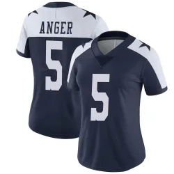 Women's Bryan Anger Dallas Cowboys No.5 Limited Alternate Vapor Untouchable Jersey - Navy