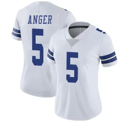 Women's Bryan Anger Dallas Cowboys No.5 Limited Vapor Untouchable Jersey - White