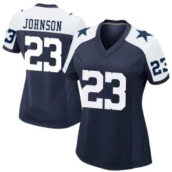 Women's Buddy Johnson Dallas Cowboys No.23 Game Alternate Jersey - Navy